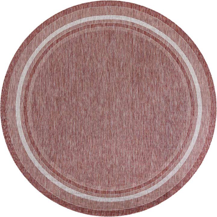 10' x 10' Easy-Clean Border Indoor / Outdoor Round Rug