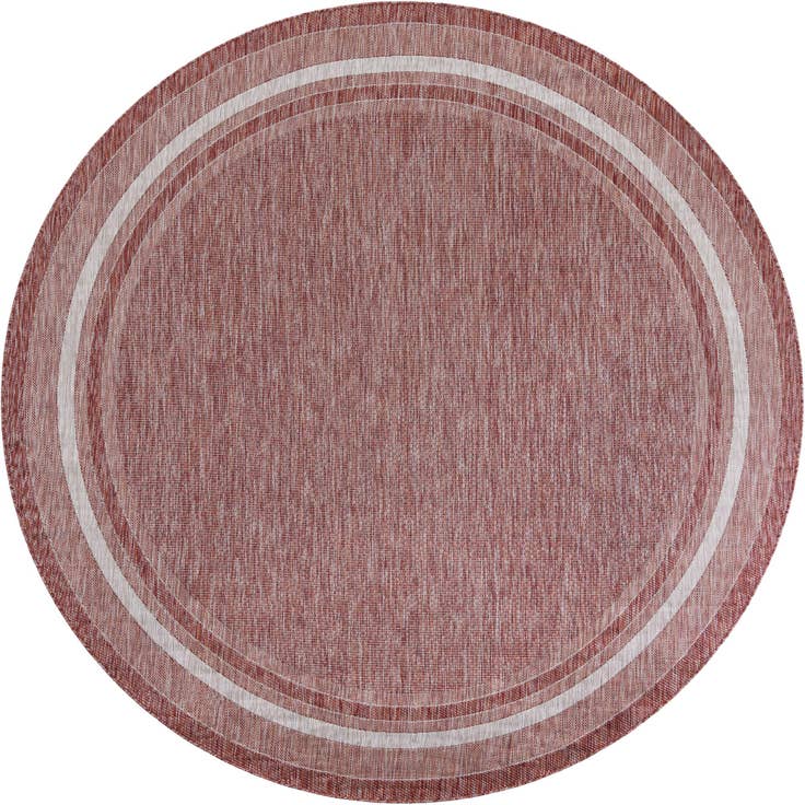 Detail image of 10' x 10' Easy-Clean Border Indoor / Outdoor Round Rug