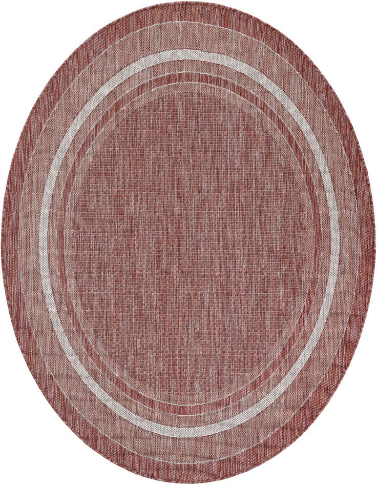 Detail image of 6' 1 x 6' 1 Easy-Clean Border Indoor / Outdoor Round Rug