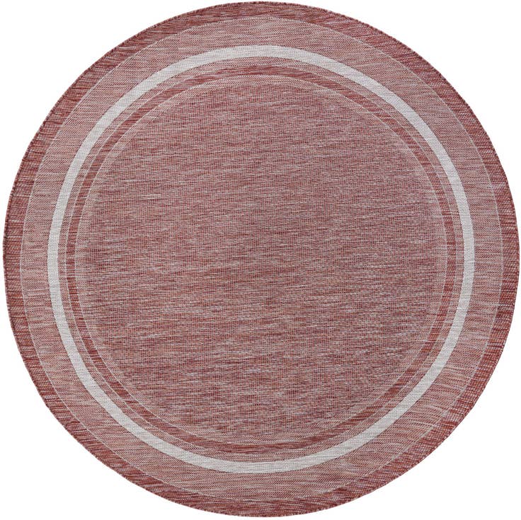 Detail image of 7' 10 x 7' 10 Easy-Clean Border Indoor / Outdoor Round Rug