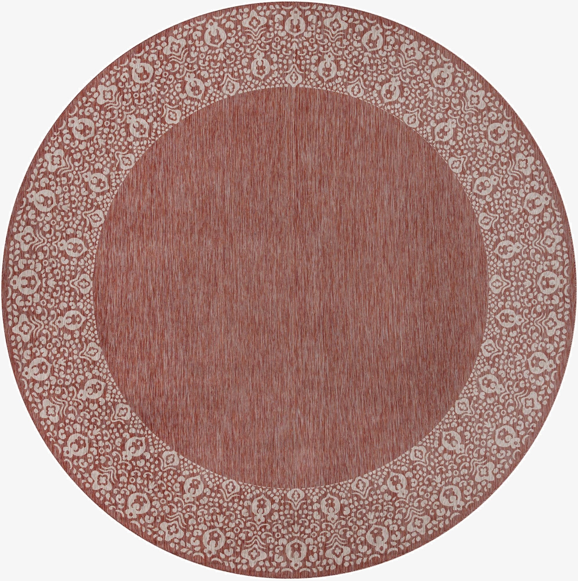 13' x 13'  Washable Border Indoor / Outdoor Round Rug