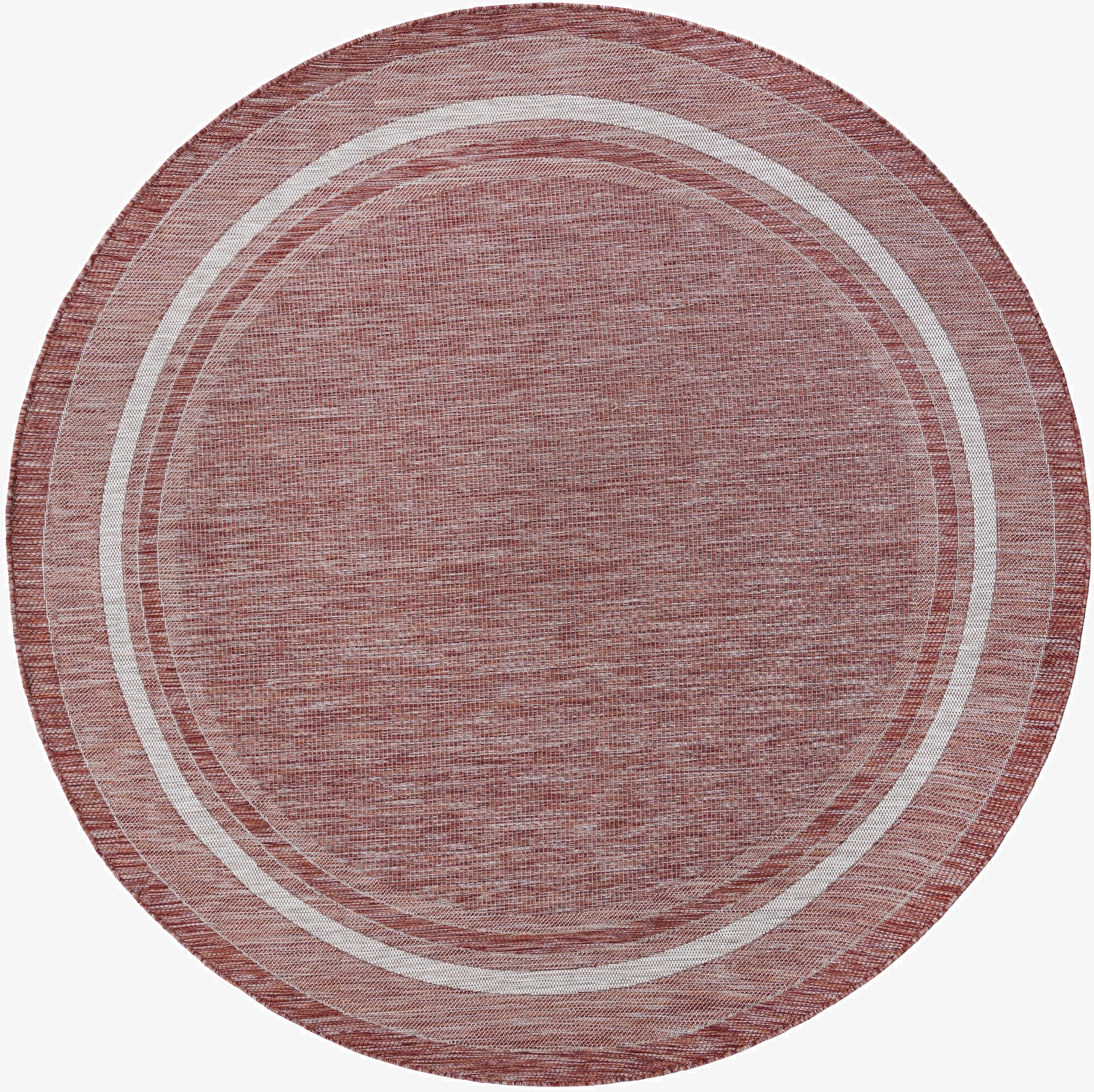 Primary image 7' 10 x 7' 10  Washable Border Indoor / Outdoor Round Rug