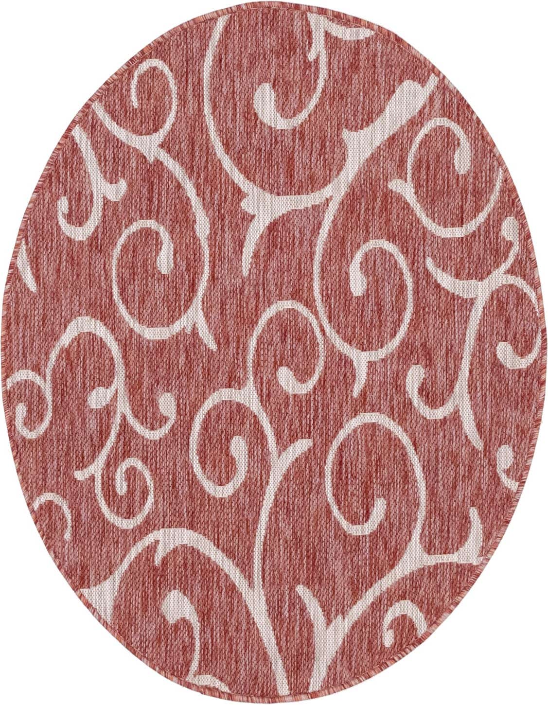 4' x 4' Easy-Clean Botanical Indoor / Outdoor Round Rug