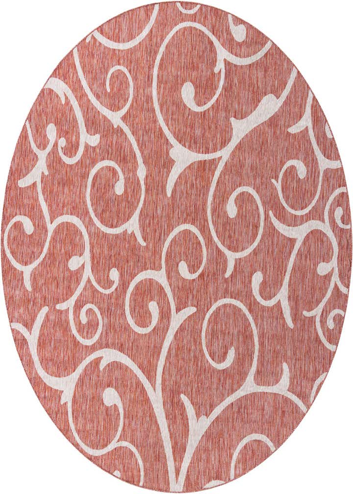 10' 8 x 10' 8 Easy-Clean Botanical Indoor / Outdoor Round Rug