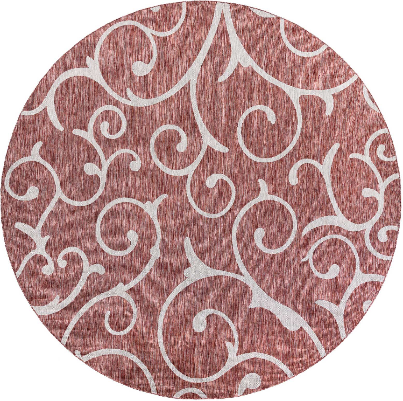 13' x 13' Easy-Clean Botanical Indoor / Outdoor Round Rug