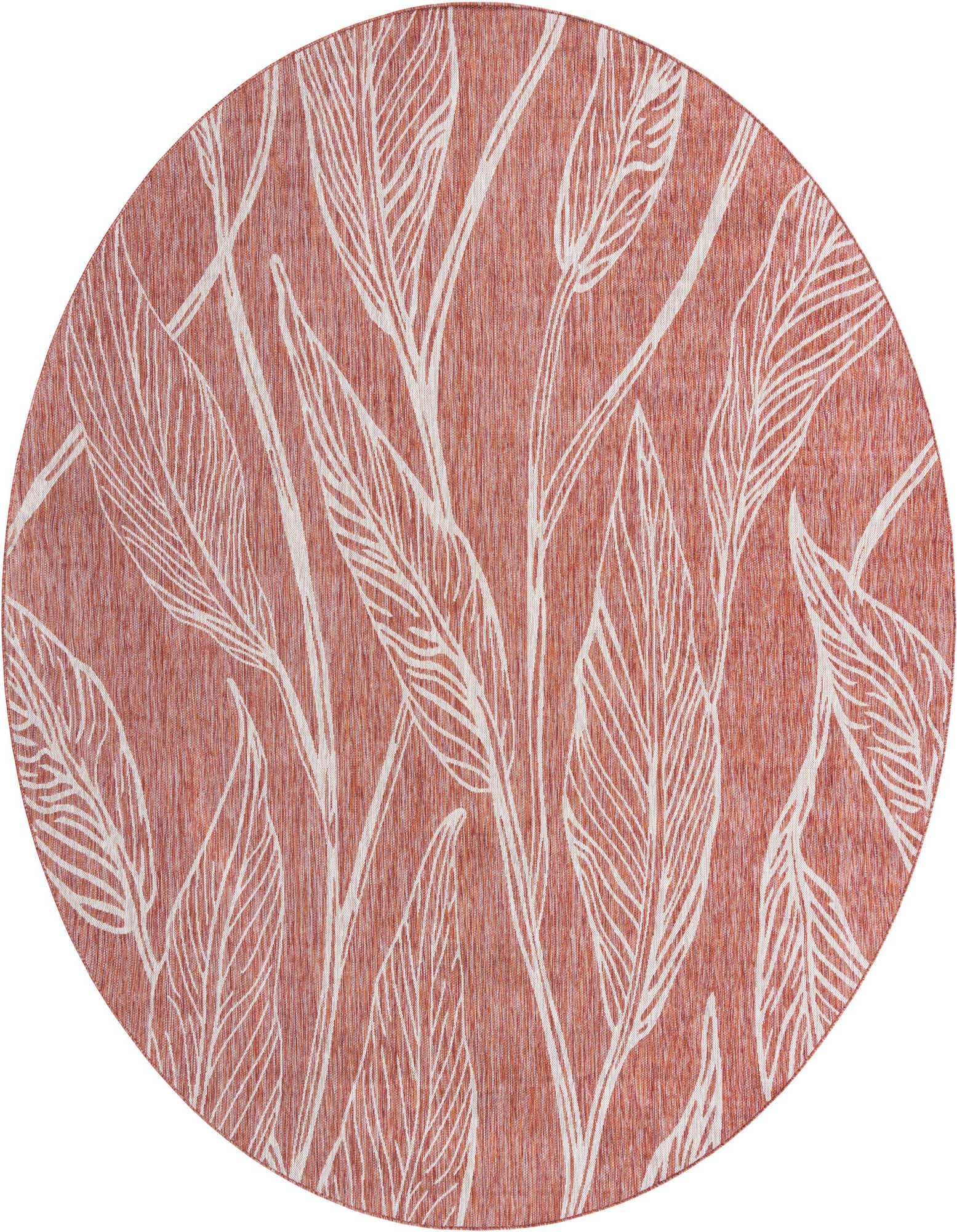 10' 8 x 10' 8 Easy-Clean Botanical Indoor / Outdoor Round Rug