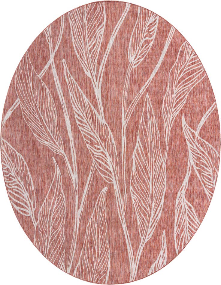Detail image of 10' 8 x 10' 8 Easy-Clean Botanical Indoor / Outdoor Round Rug