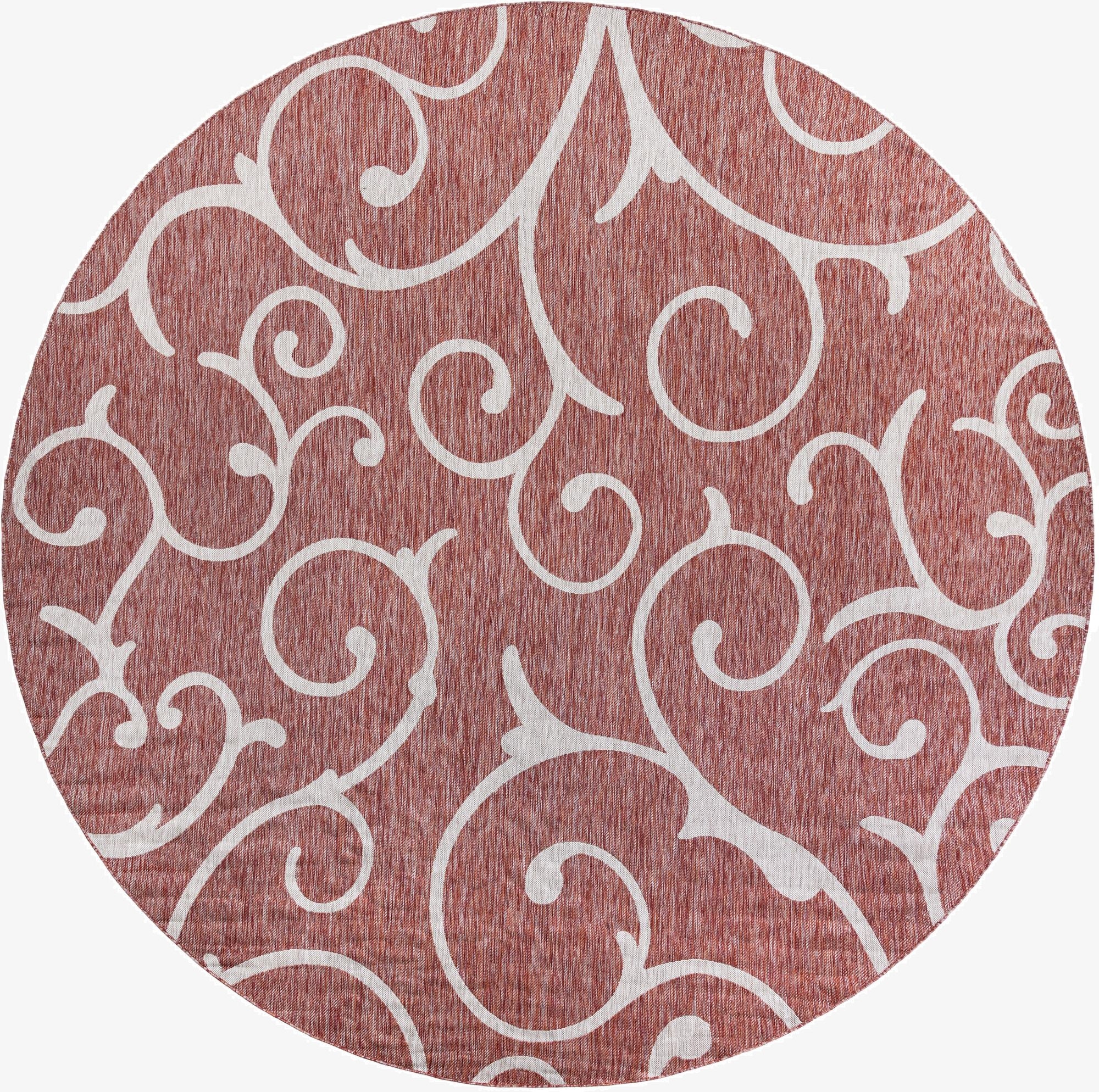 Primary image 13' x 13'  Washable Botanical Indoor / Outdoor Round Rug