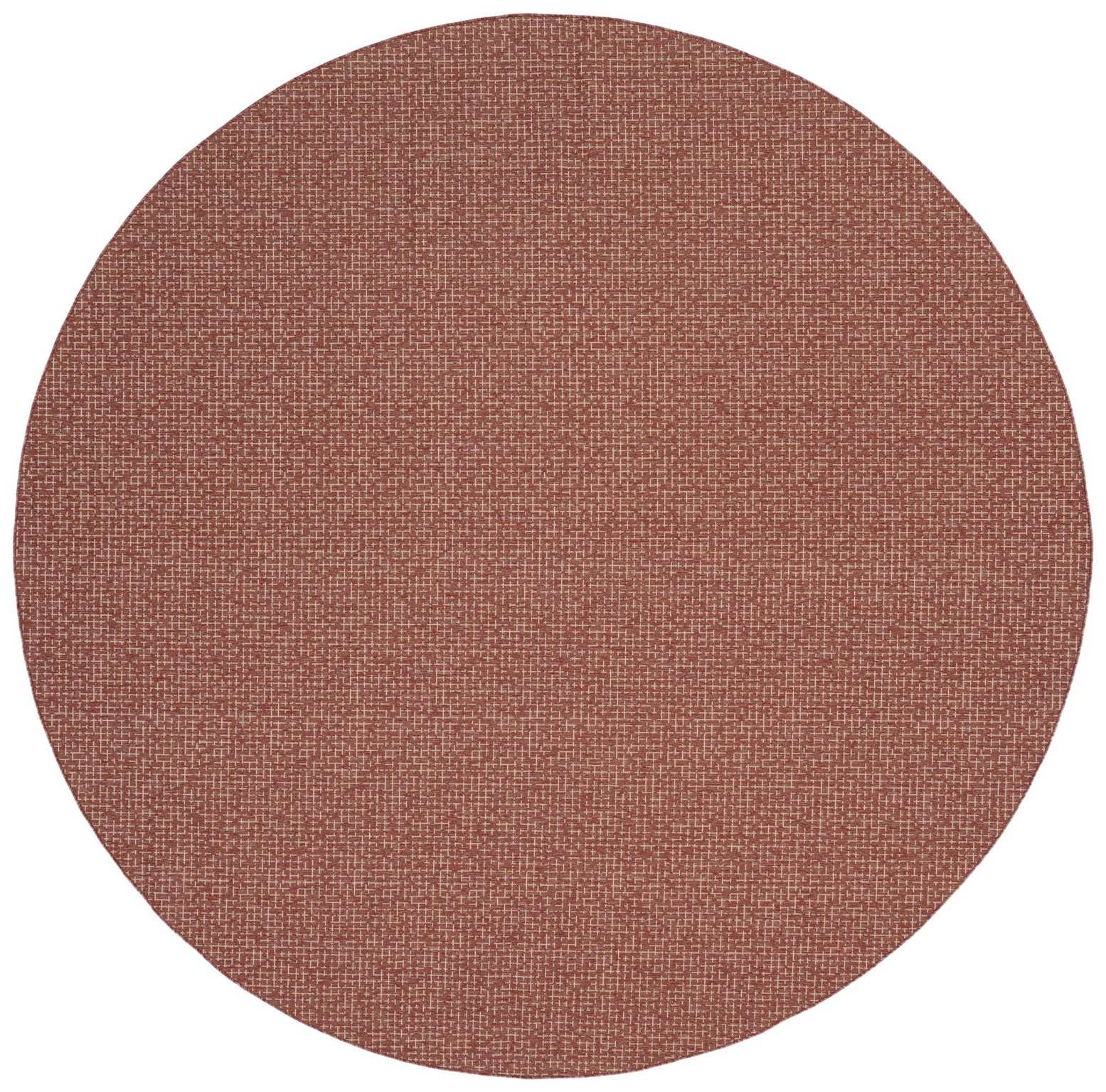 13' x 13' Easy-Clean Checkered Indoor / Outdoor Round Rug