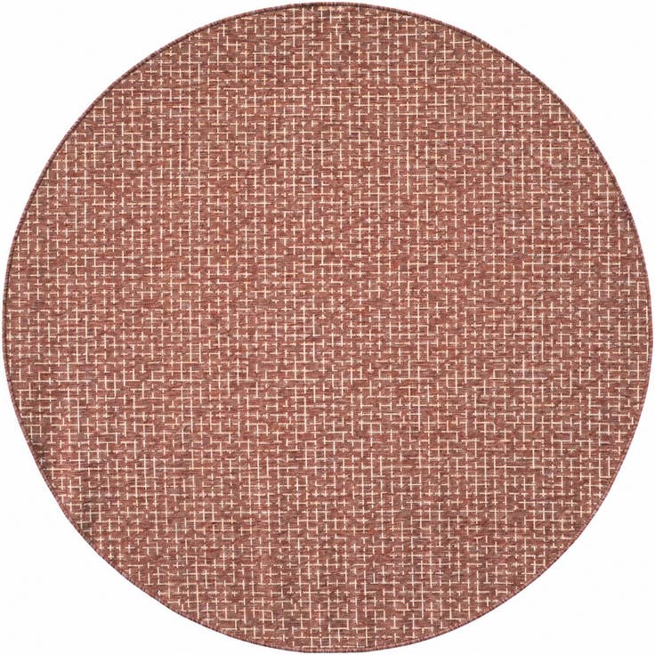 Detail image of 6' x 6' Easy-Clean Checkered Indoor / Outdoor Round Rug