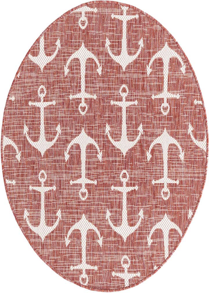 4' x 4' Easy-Clean Coastal Indoor / Outdoor Round Rug