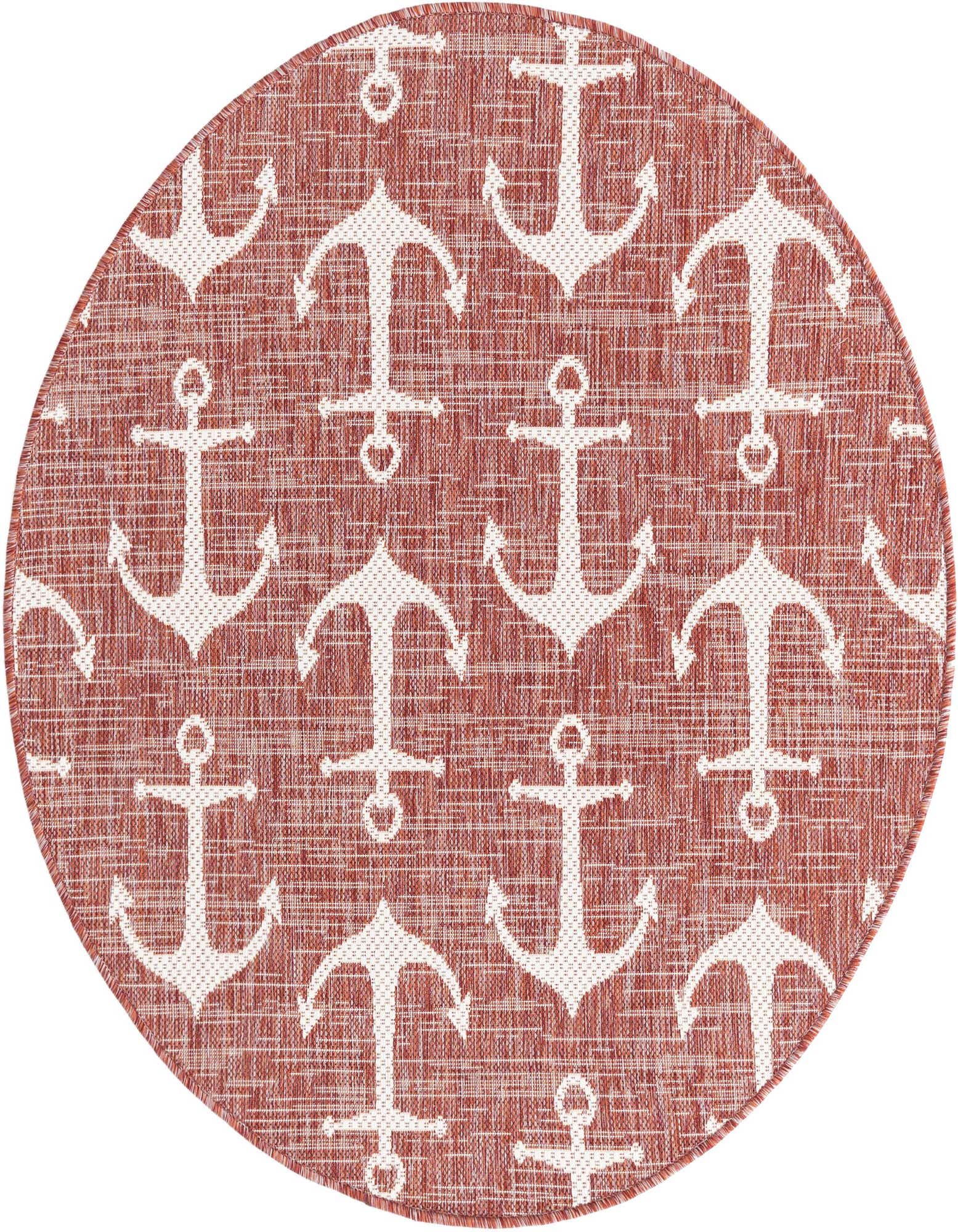 4' x 4' Easy-Clean Coastal Indoor / Outdoor Round Rug