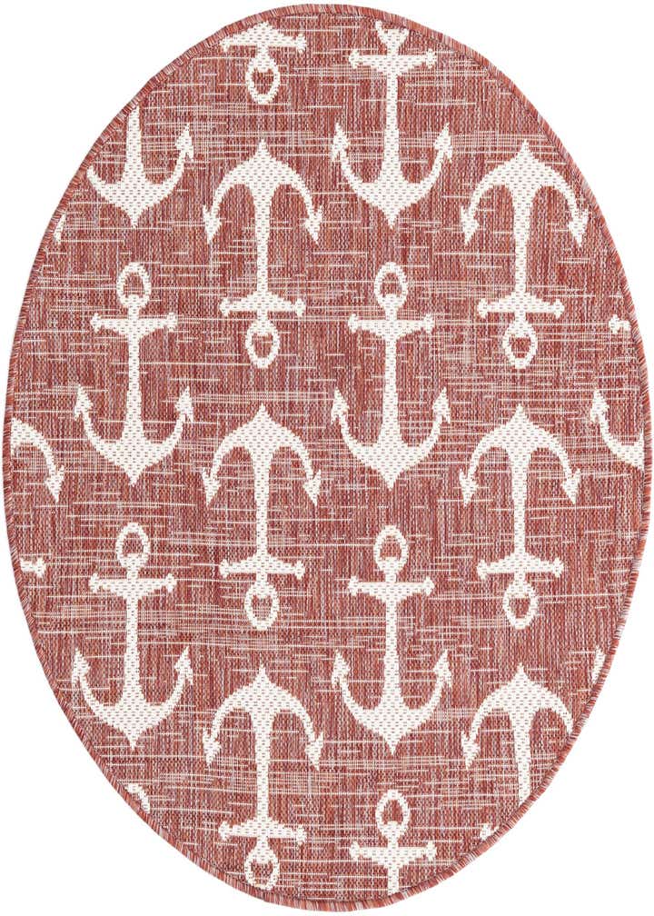3' x 3' Easy-Clean Coastal Indoor / Outdoor Round Rug