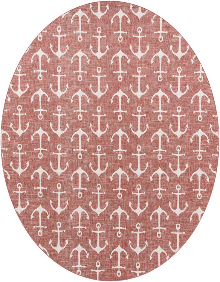 Detail image of 13' x 13' Easy-Clean Coastal Indoor / Outdoor Round Rug