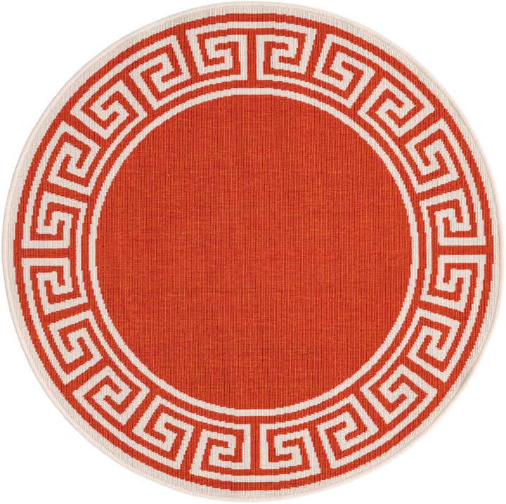 4' x 4' Easy-Clean Coastal Indoor / Outdoor Round Rug