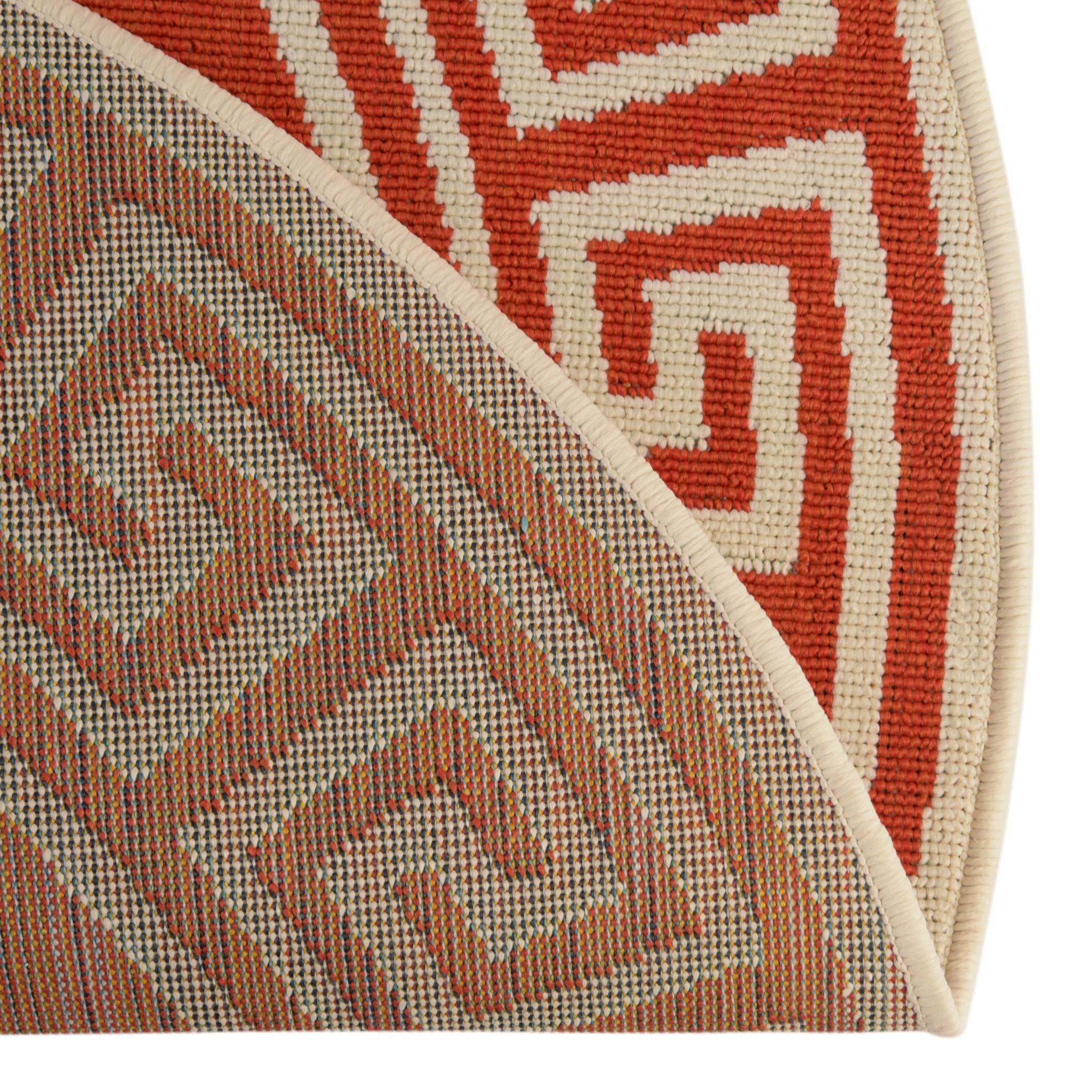 4' x 4' Easy-Clean Coastal Indoor / Outdoor Round Rug