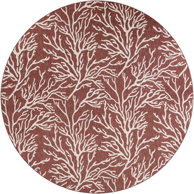 Detail image of 12' x 12' Easy-Clean Coastal Indoor / Outdoor Round Rug