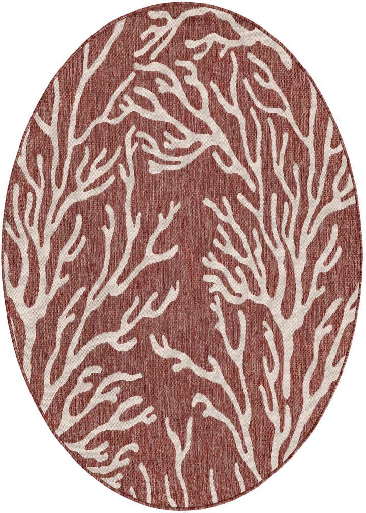5' 3 x 5' 3 Easy-Clean Coastal Indoor / Outdoor Round Rug