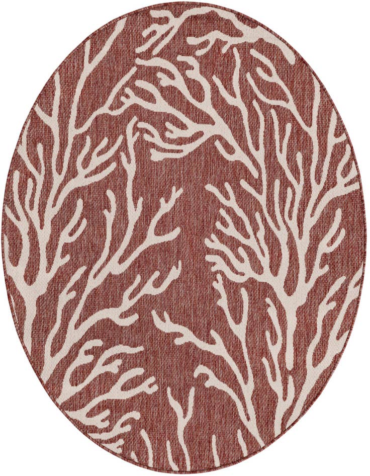 Detail image of 5' 3 x 5' 3 Easy-Clean Coastal Indoor / Outdoor Round Rug