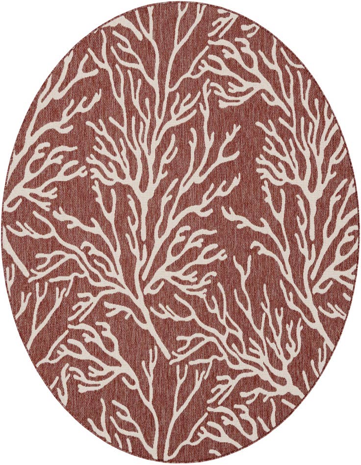 Detail image of 7' 10 x 7' 10 Easy-Clean Coastal Indoor / Outdoor Round Rug