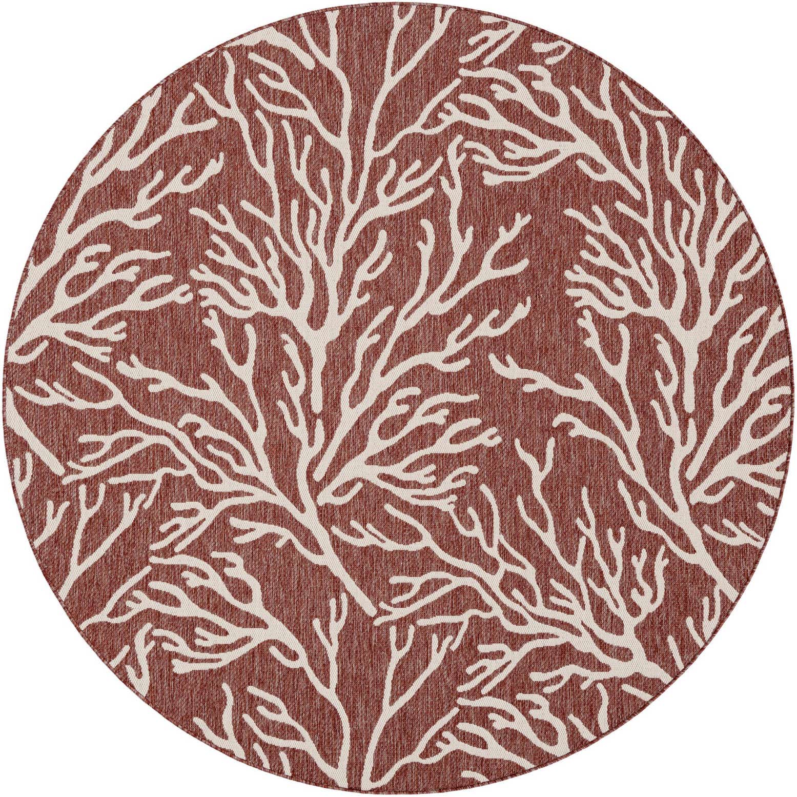 7' 10 x 7' 10 Easy-Clean Coastal Indoor / Outdoor Round Rug