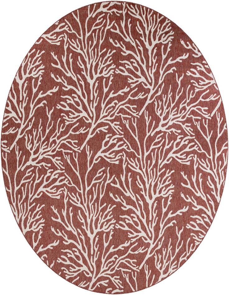 Detail image of 13' x 13' Easy-Clean Coastal Indoor / Outdoor Round Rug