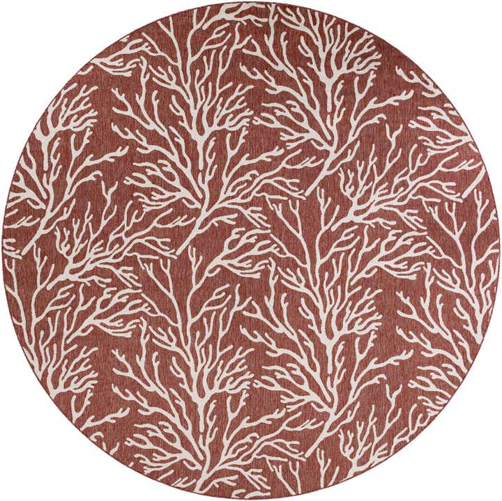 13' x 13' Easy-Clean Coastal Indoor / Outdoor Round Rug