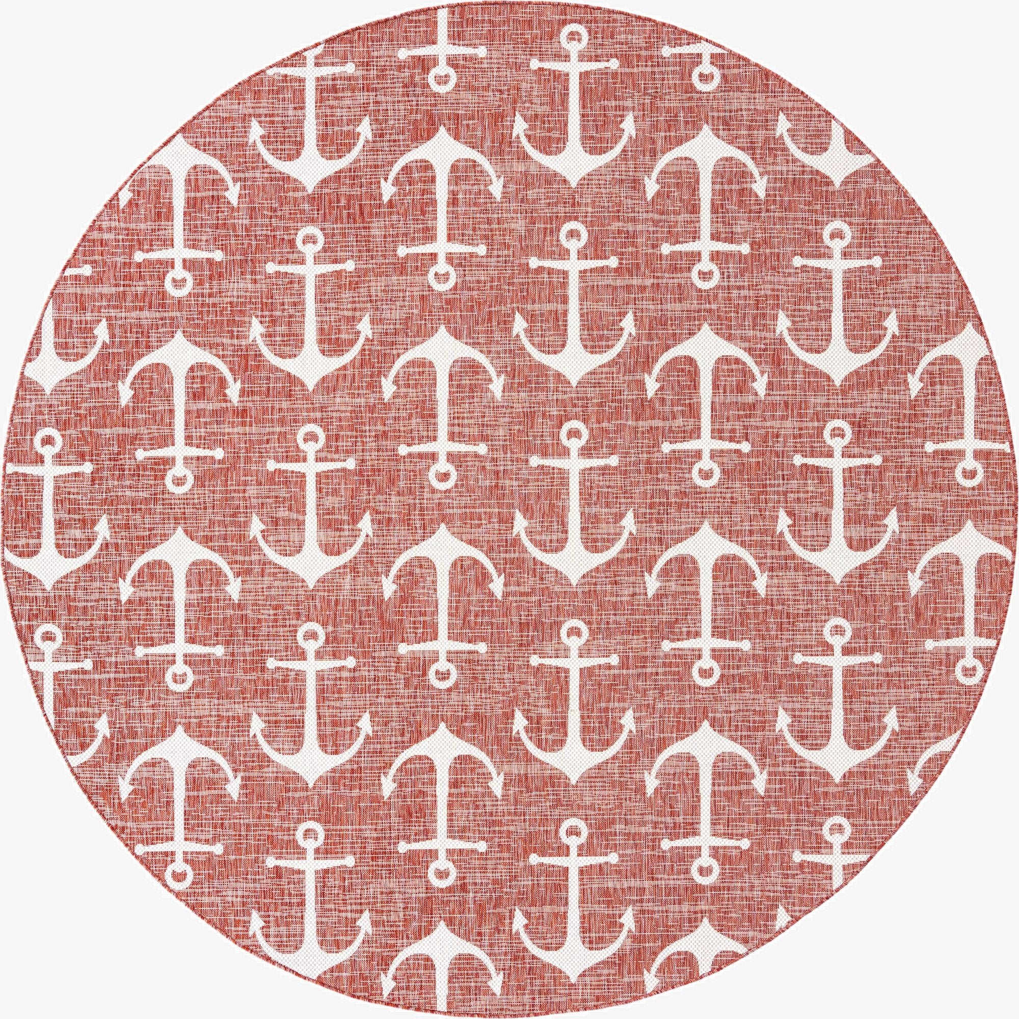 10' x 10'  Washable Coastal Indoor / Outdoor Round Rug