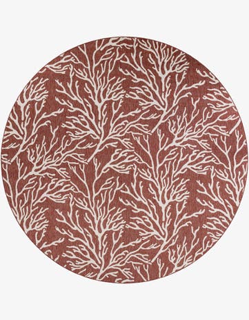 13' x 13' Easy-Clean Coastal Indoor / Outdoor Round Rug