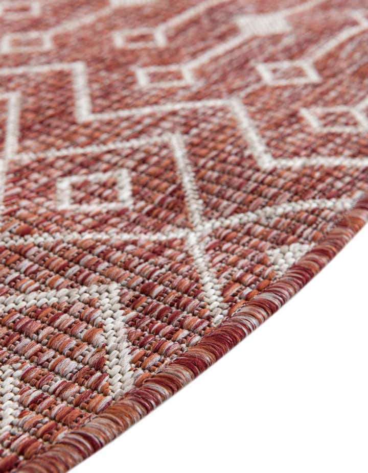 10' 8 x 10' 8 Easy-Clean Lattice Indoor / Outdoor Round Rug