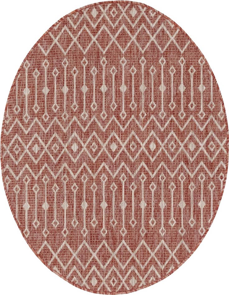 Detail image of 4' x 4' Easy-Clean Lattice Indoor / Outdoor Round Rug