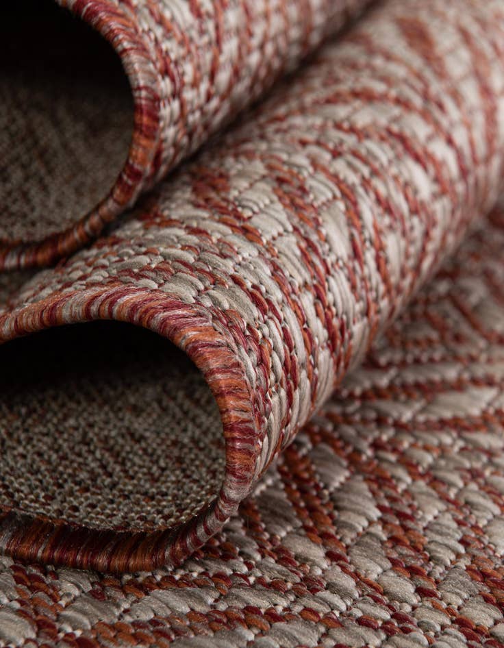 Detail image of 125cm x 125cm  Washable Lattice Indoor / Outdoor Round Rug