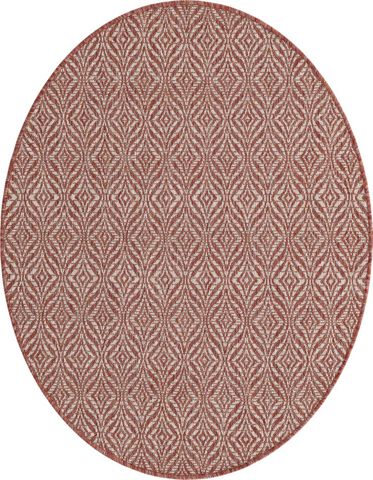 Detail image of 4' x 4' Easy-Clean Lattice Indoor / Outdoor Round Rug