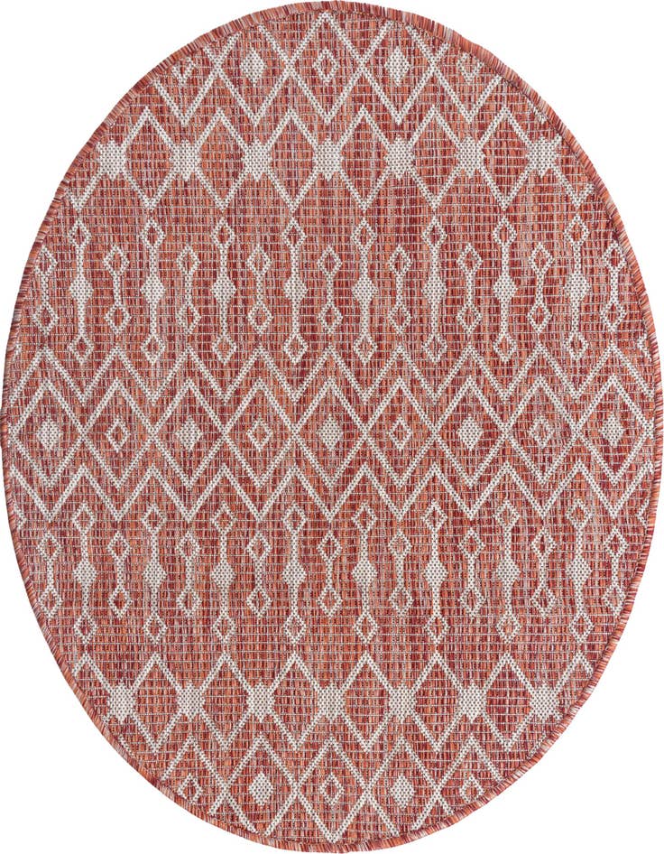 Detail image of 3' x 3' Easy-Clean Lattice Indoor / Outdoor Round Rug