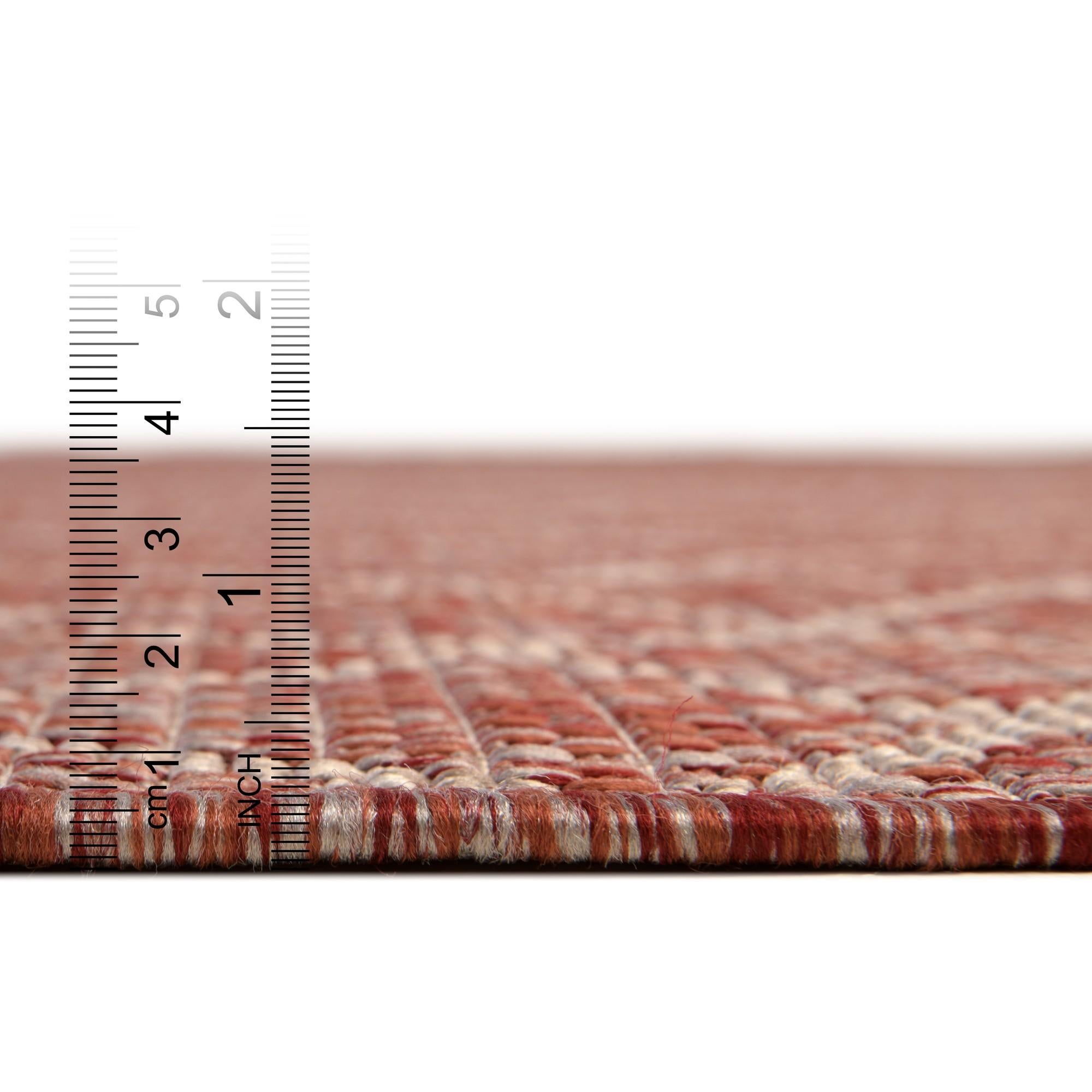 10' x 10' Easy-Clean Lattice Indoor / Outdoor Round Rug
