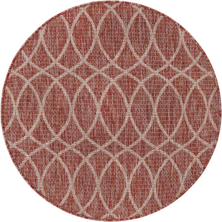 95cm x 95cm Facile à nettoyer Lattice Tapis Intérieur / Extérieur Rond