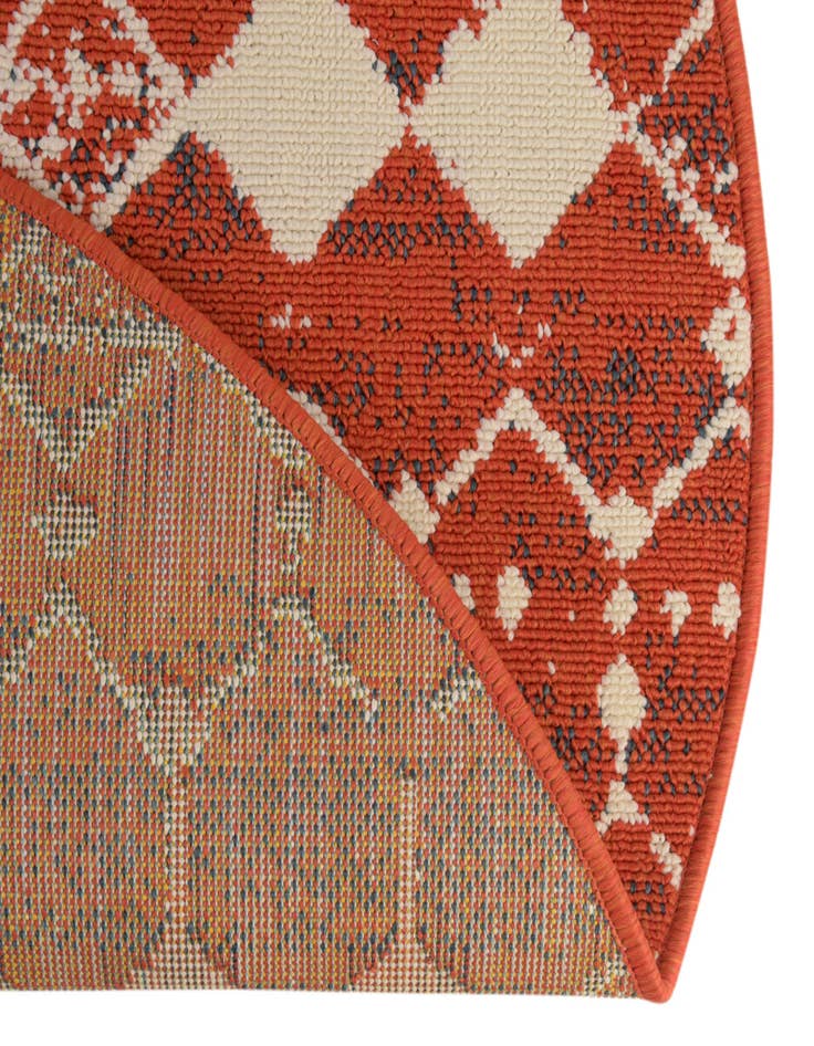 Detail image of 4' x 4' Washable Lattice Indoor / Outdoor Round Rug