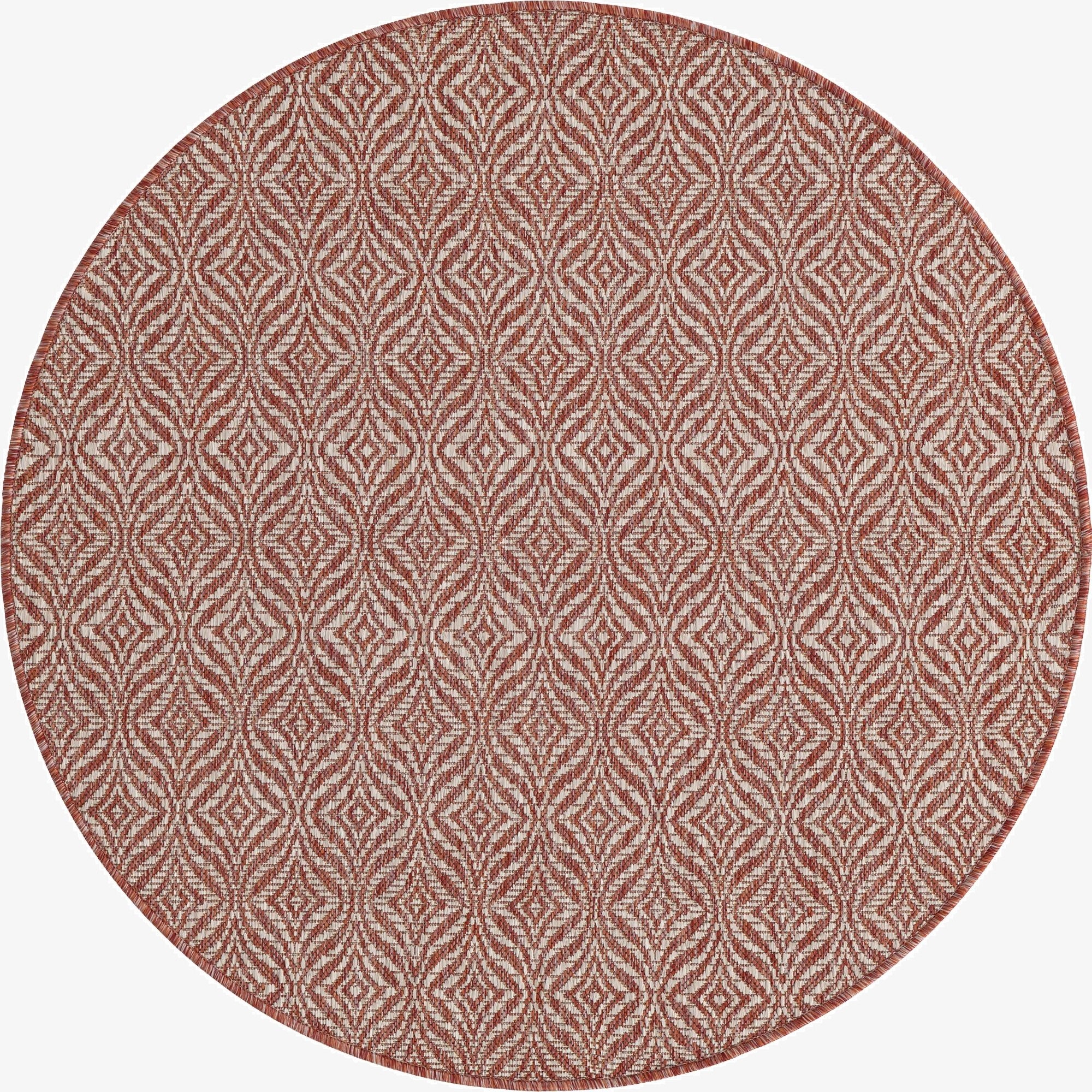 Primary image 125cm x 125cm  Washable Lattice Indoor / Outdoor Round Rug