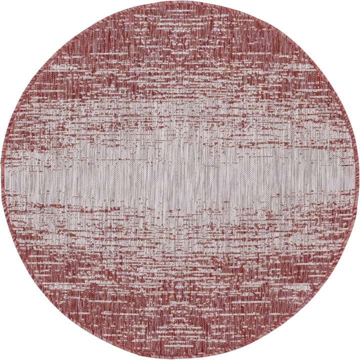 4' x 4' Easy-Clean Modern Indoor / Outdoor Round Rug