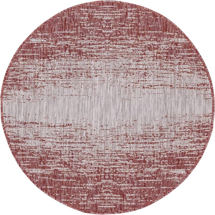 Detail image of 4' x 4' Easy-Clean Modern Indoor / Outdoor Round Rug