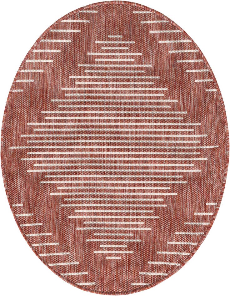 Detail image of 3' x 3' Easy-Clean Modern Indoor / Outdoor Round Rug