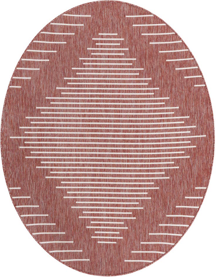 Detail image of 6' x 6' Easy-Clean Modern Indoor / Outdoor Round Rug