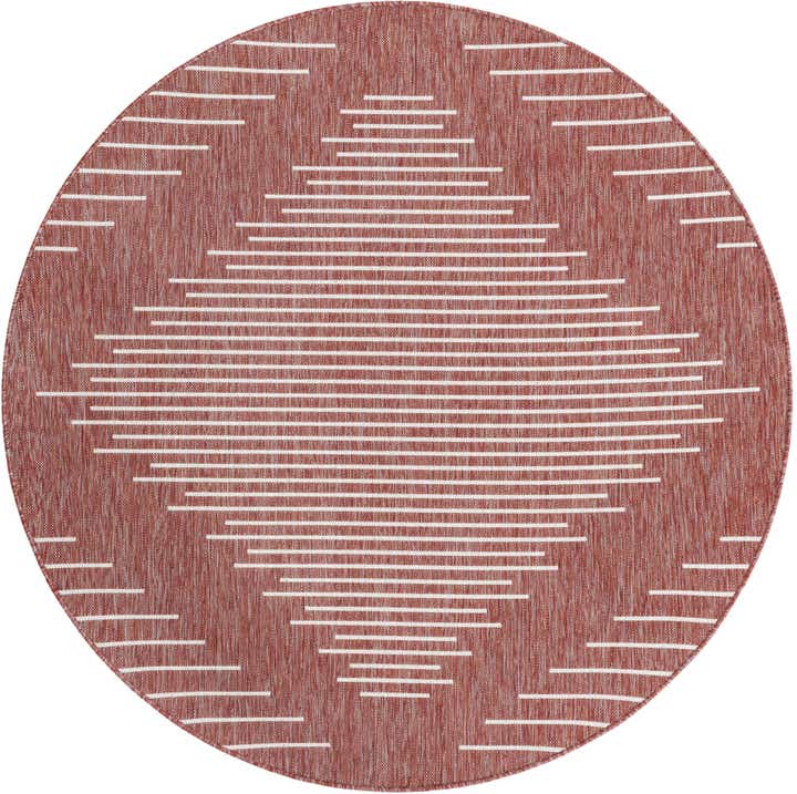 6' x 6' Easy-Clean Modern Indoor / Outdoor Round Rug