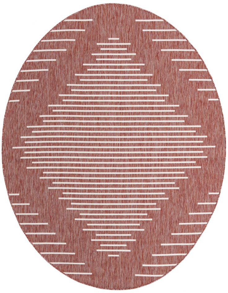 Detail image of 7' 10 x 7' 10 Easy-Clean Modern Indoor / Outdoor Round Rug