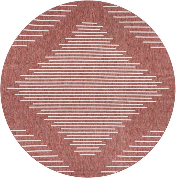 13' x 13' Easy-Clean Modern Indoor / Outdoor Round Rug