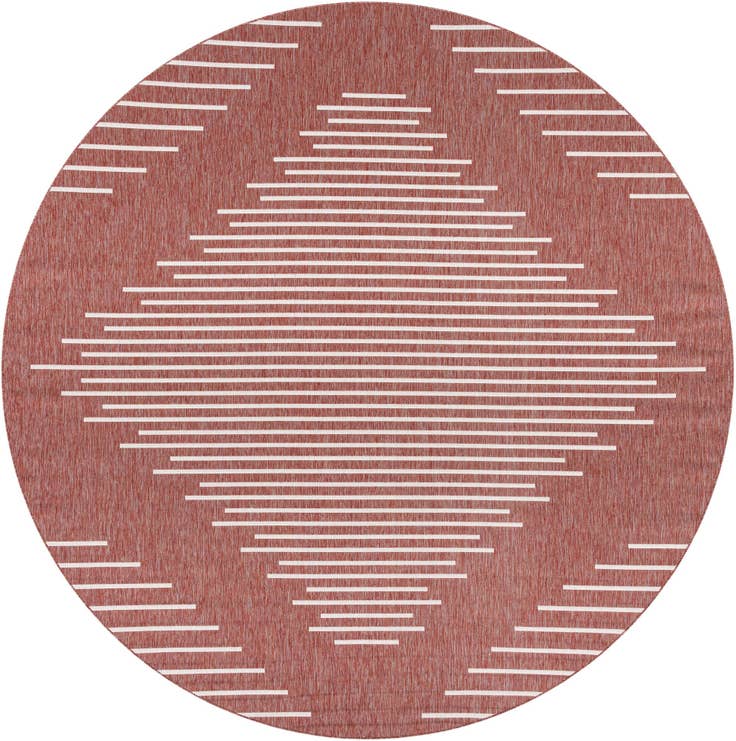 Detail image of 13' x 13' Easy-Clean Modern Indoor / Outdoor Round Rug