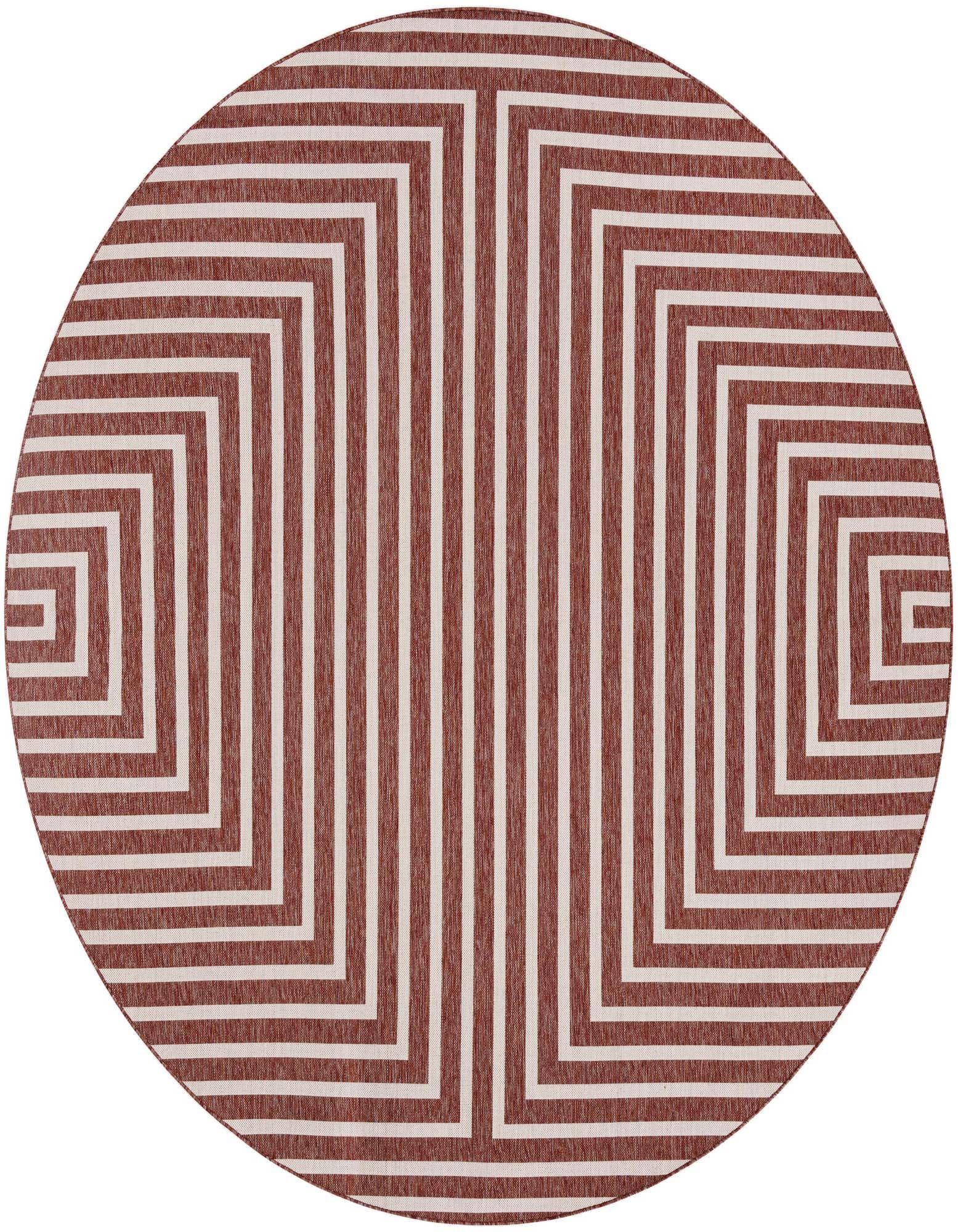 10' x 10' Easy-Clean Modern Indoor / Outdoor Round Rug