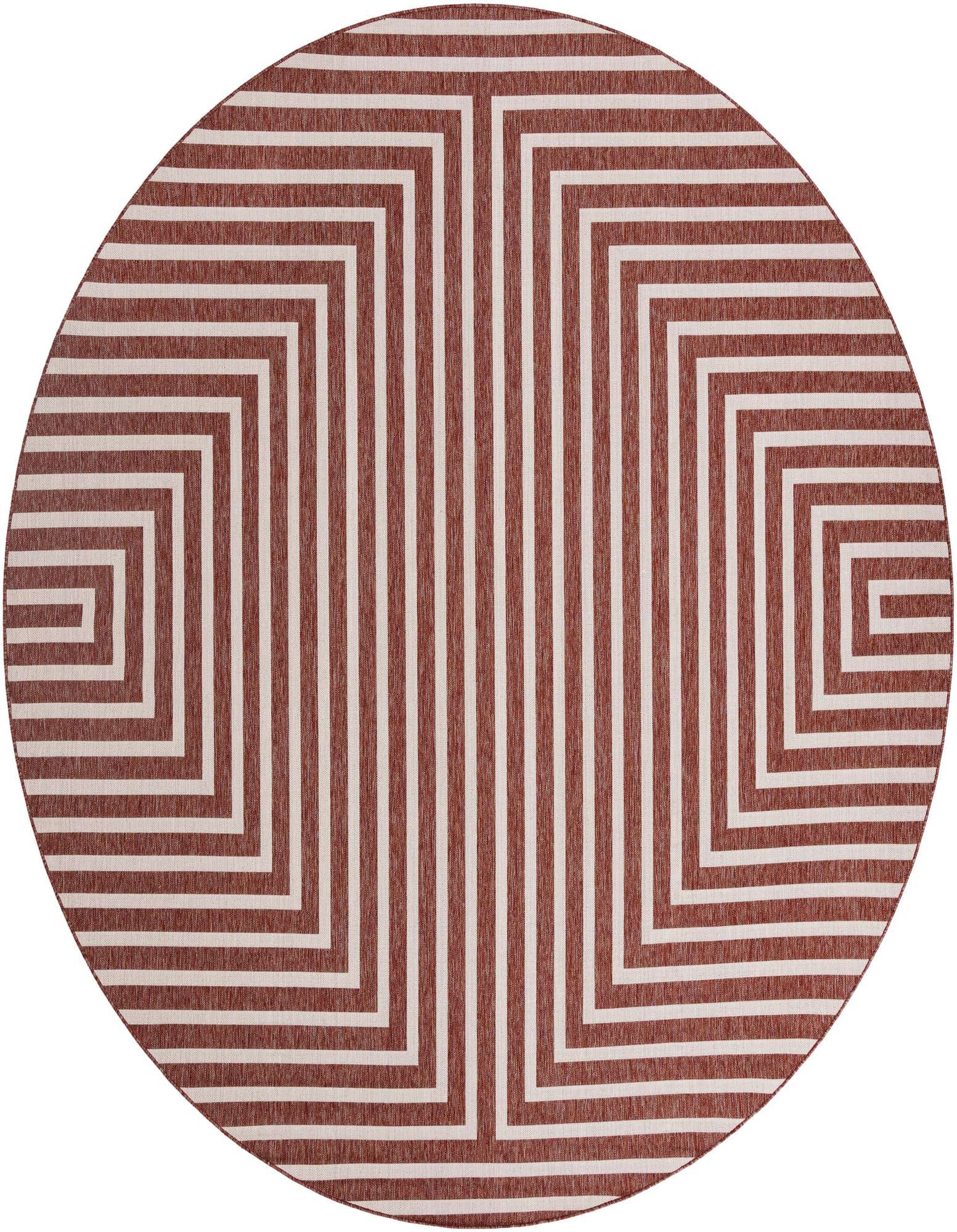 12' x 12' Easy-Clean Modern Indoor / Outdoor Round Rug
