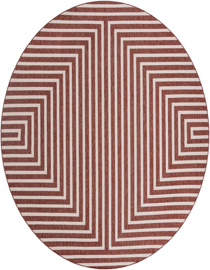Detail image of 12' x 12' Easy-Clean Modern Indoor / Outdoor Round Rug