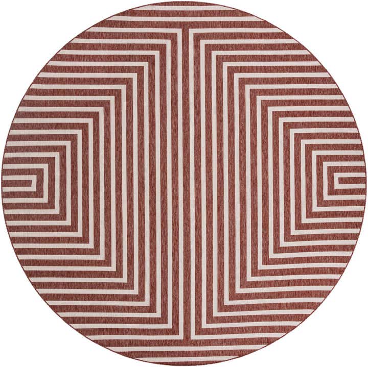 12' x 12' Easy-Clean Modern Indoor / Outdoor Round Rug